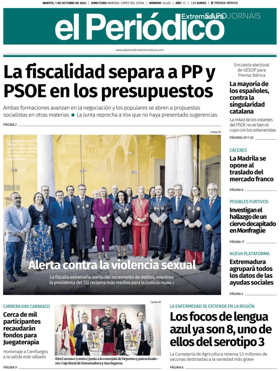 Capa El Periódico de Extremadura