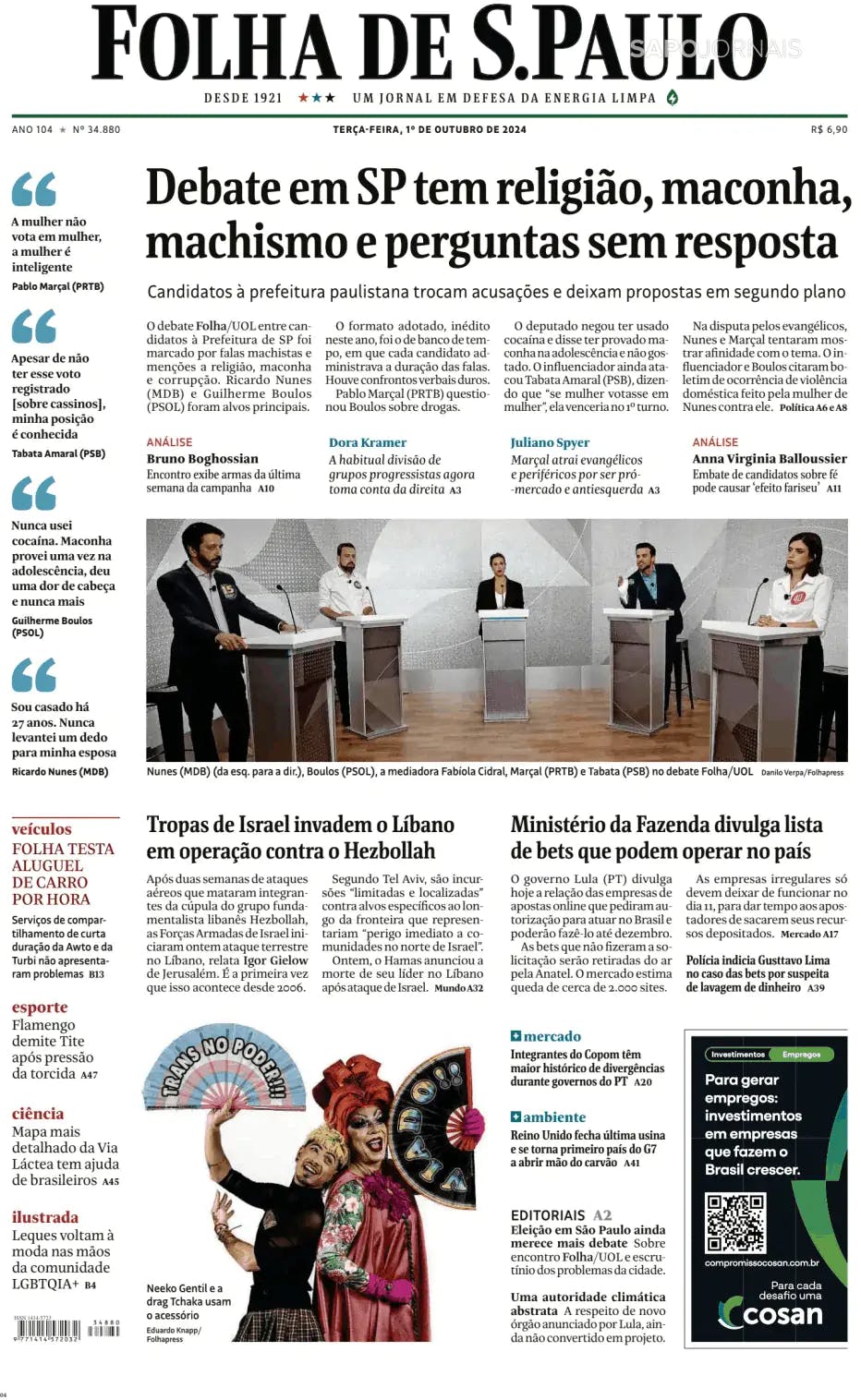 Capa Folha de S. Paulo