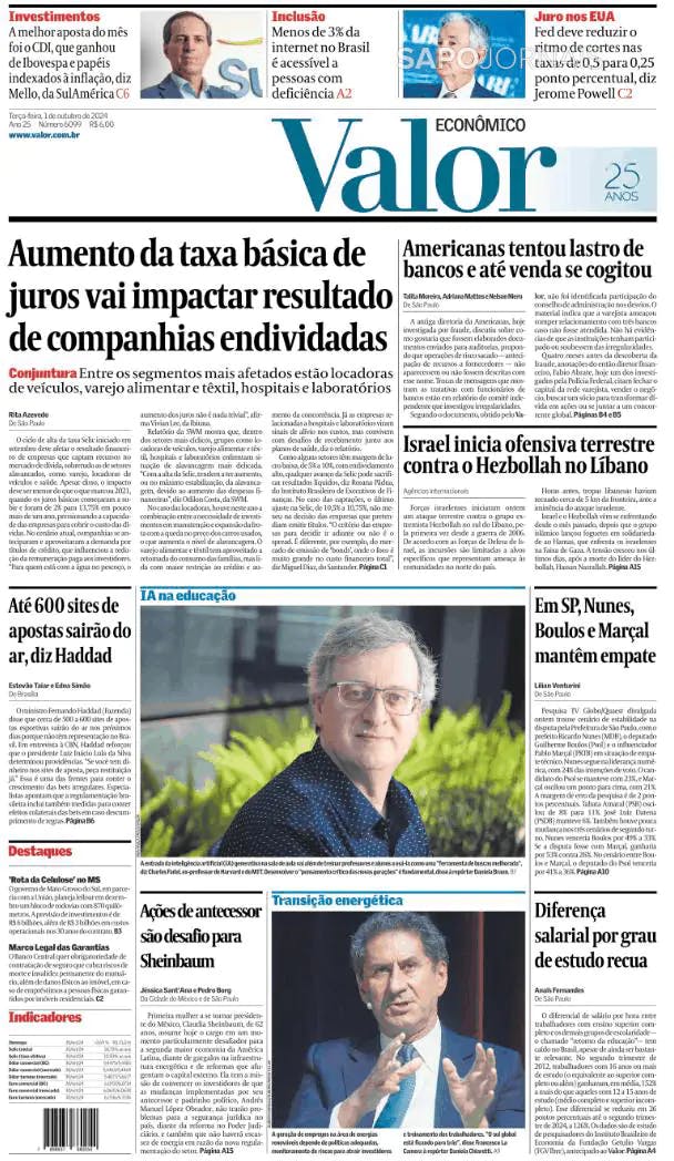 Capa Valor Econômico