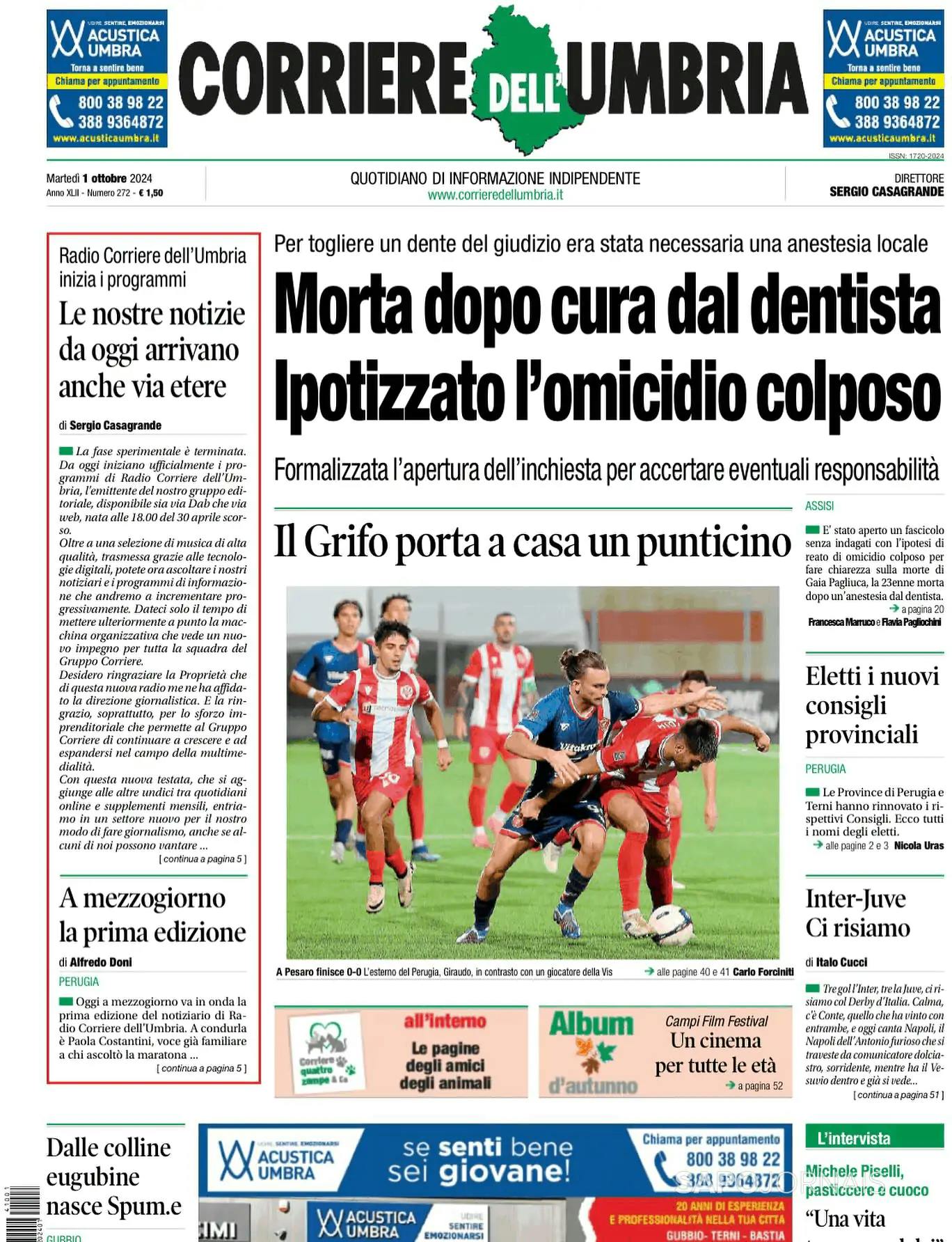 Capa Corriere dell'Umbria