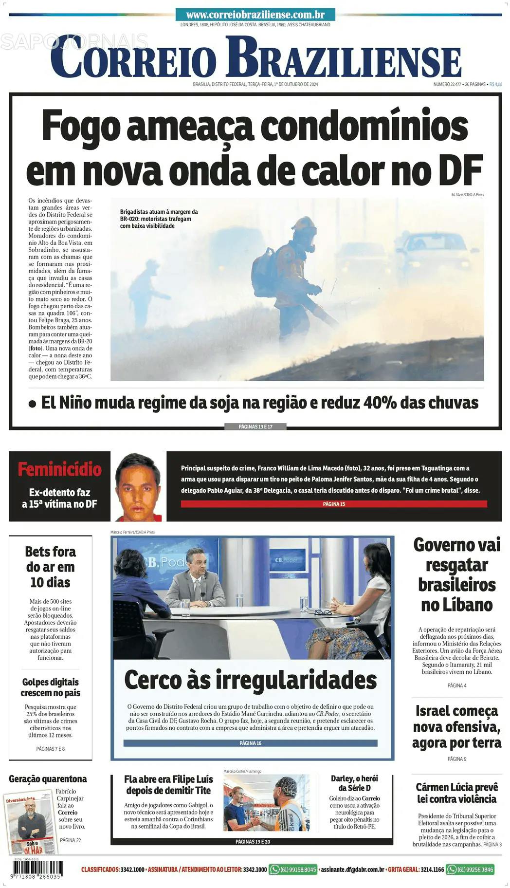 Capa Correio Braziliense