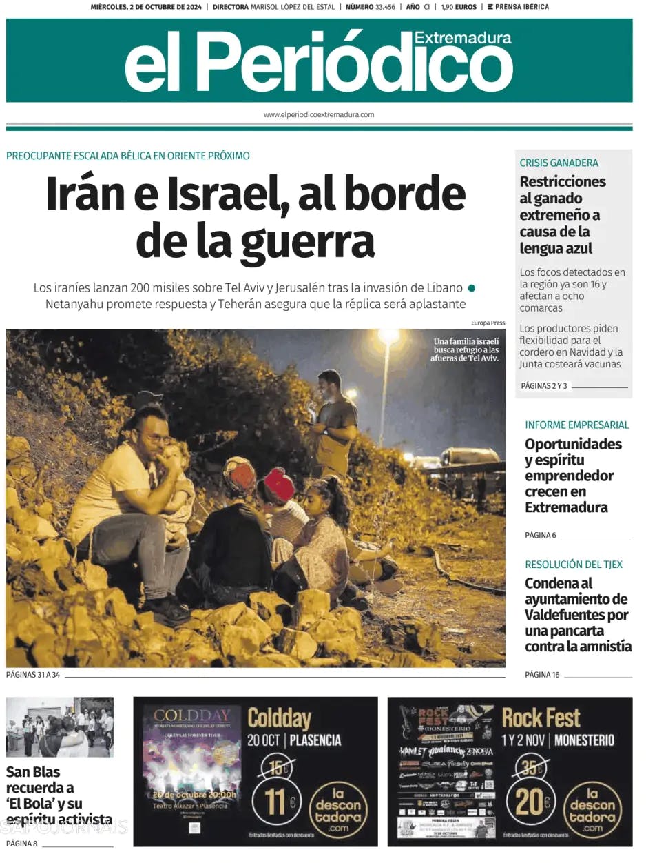 Capa El Periódico de Extremadura