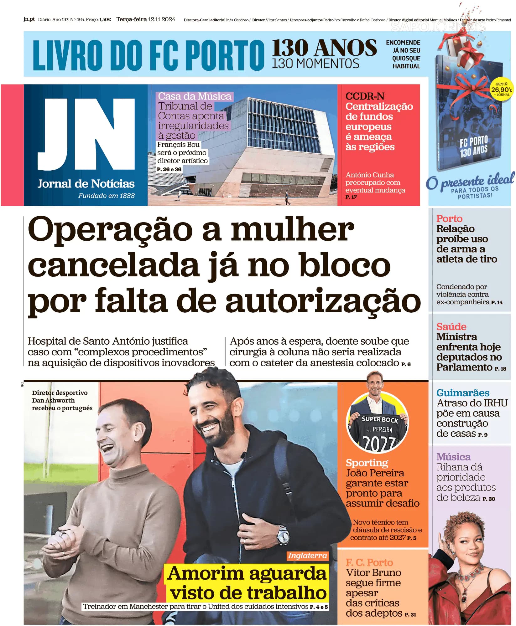 Capa Jornal de Notícias