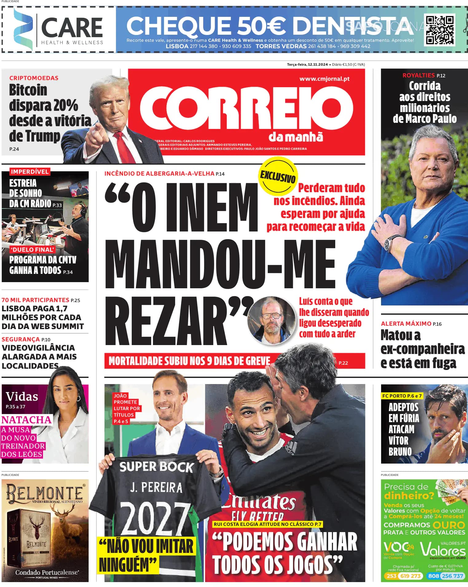 Capa Correio da Manhã