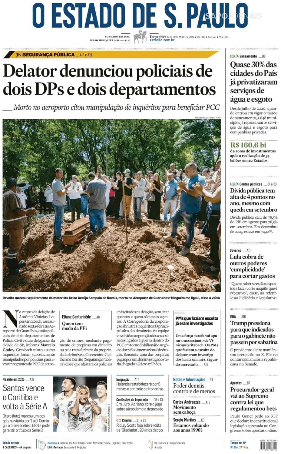 Capa O Estado de S. Paulo