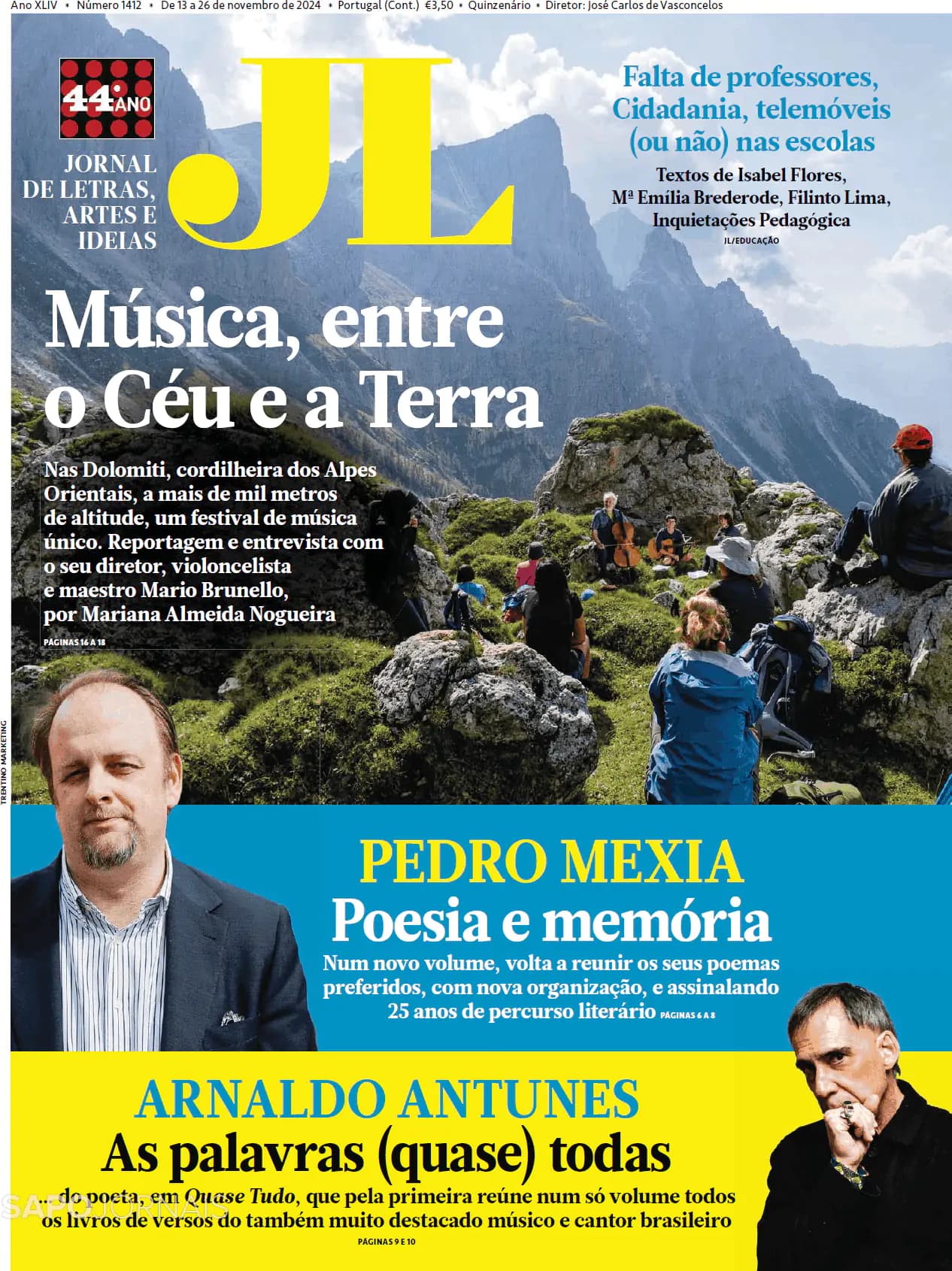 Capa Jornal de Letras