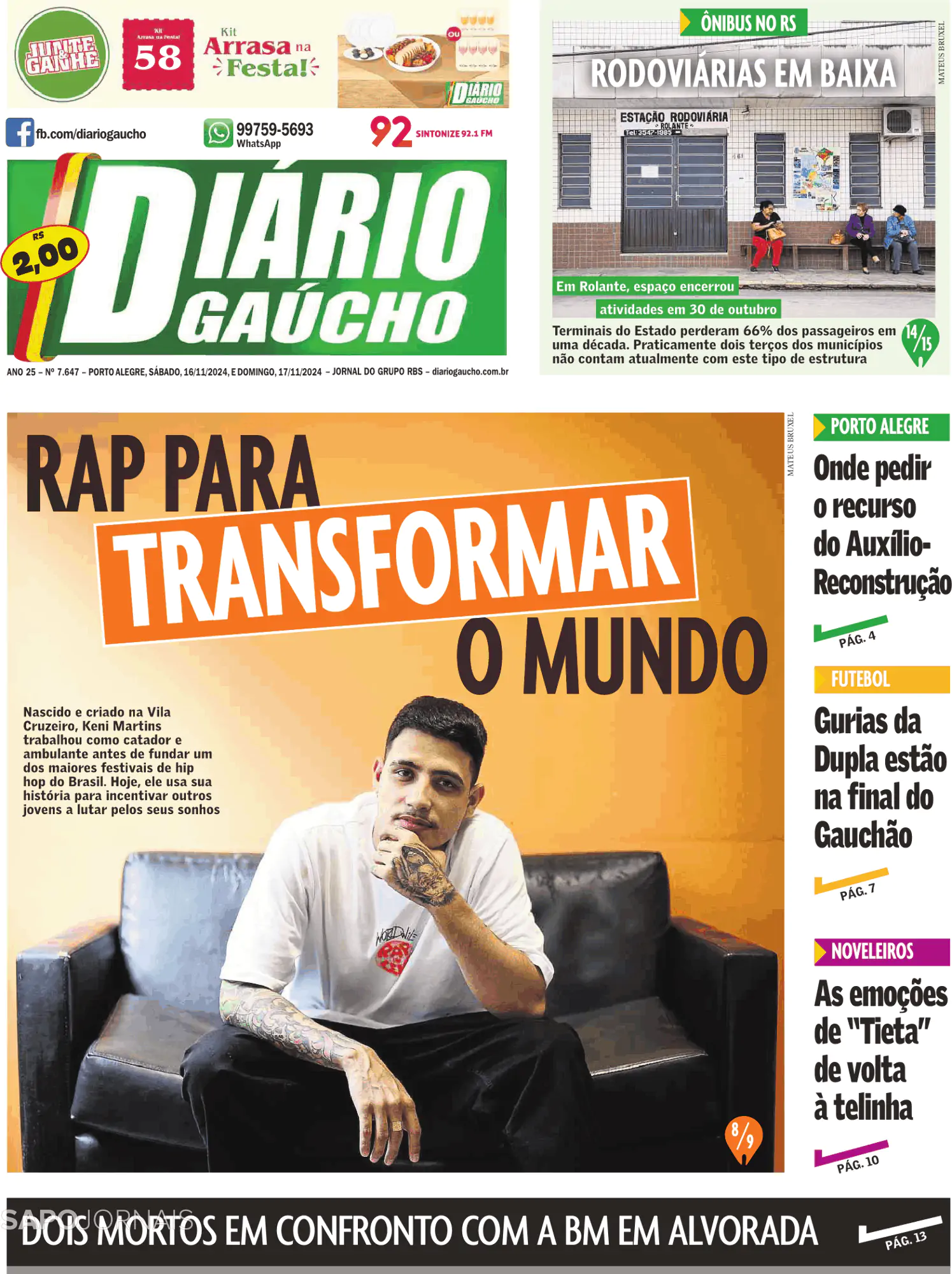 Capa Diário Gaúcho