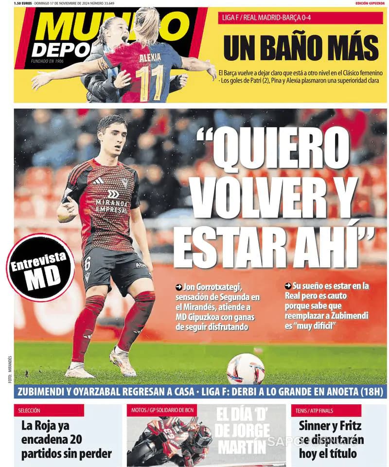 Capa Mundo Deportivo (Gipuzkoa)