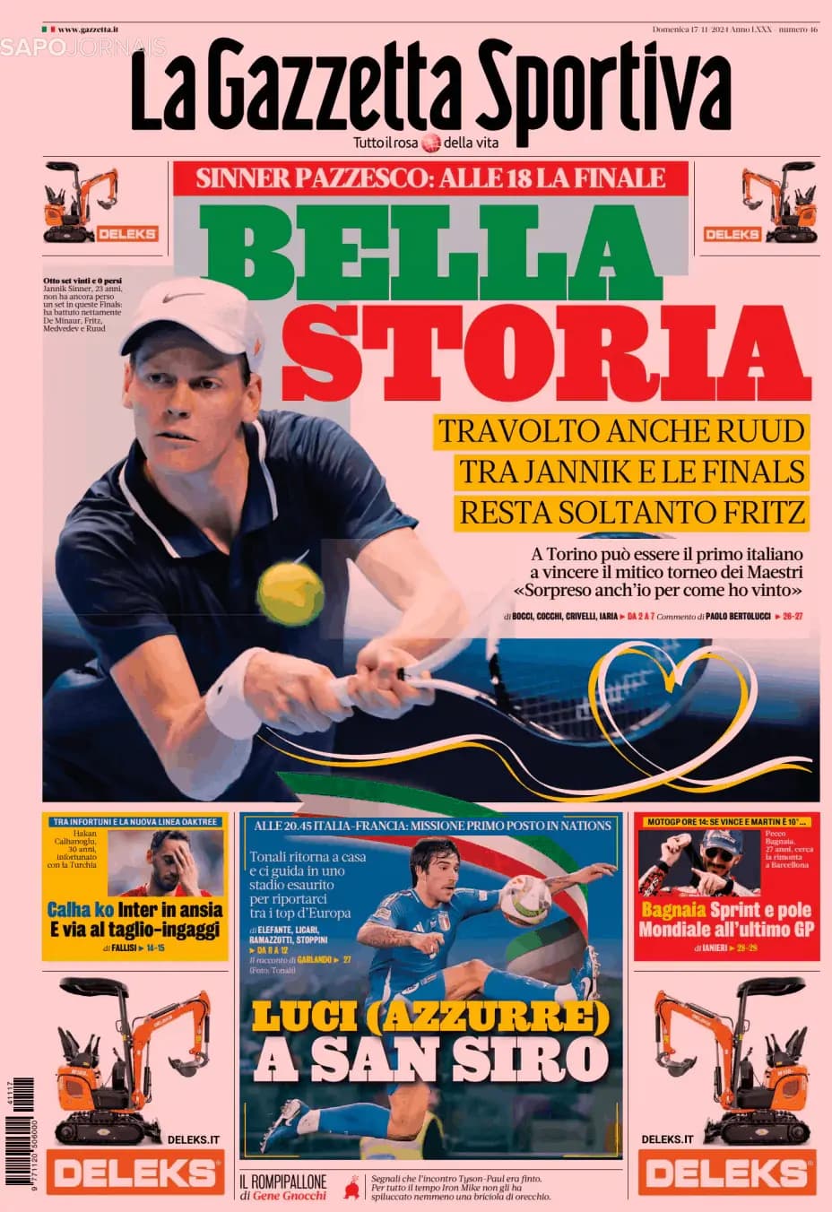 Capa Gazzetta dello Sport