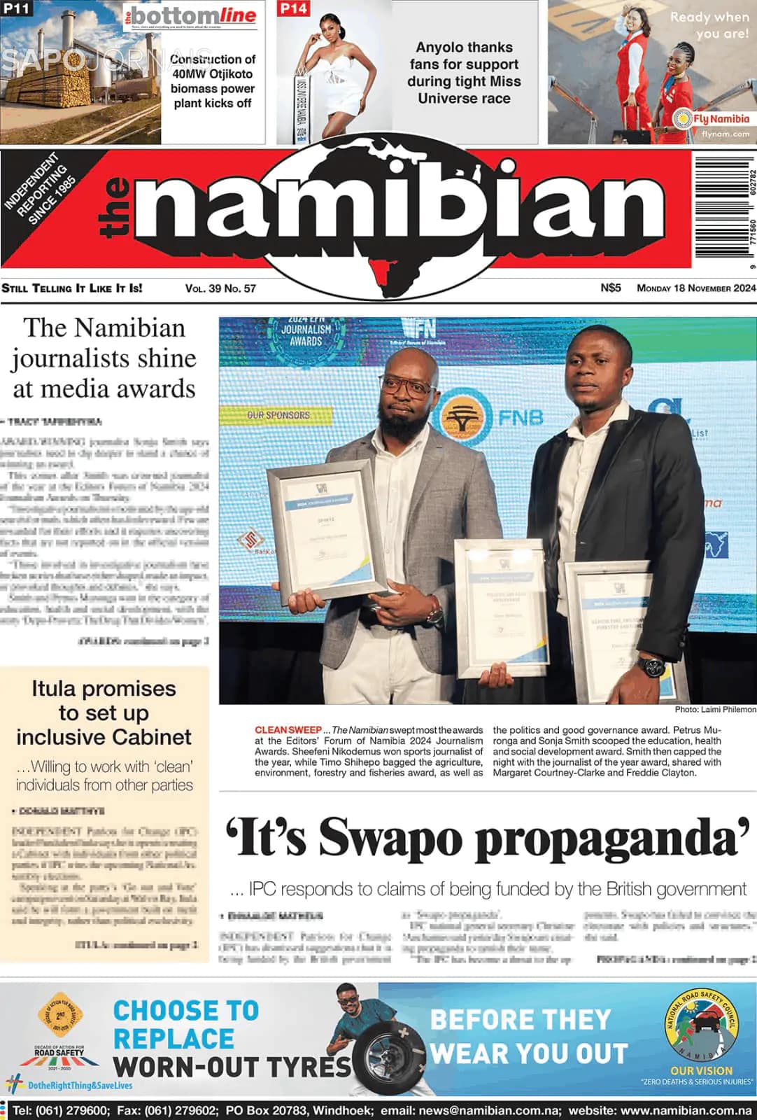 Capa The Namibian