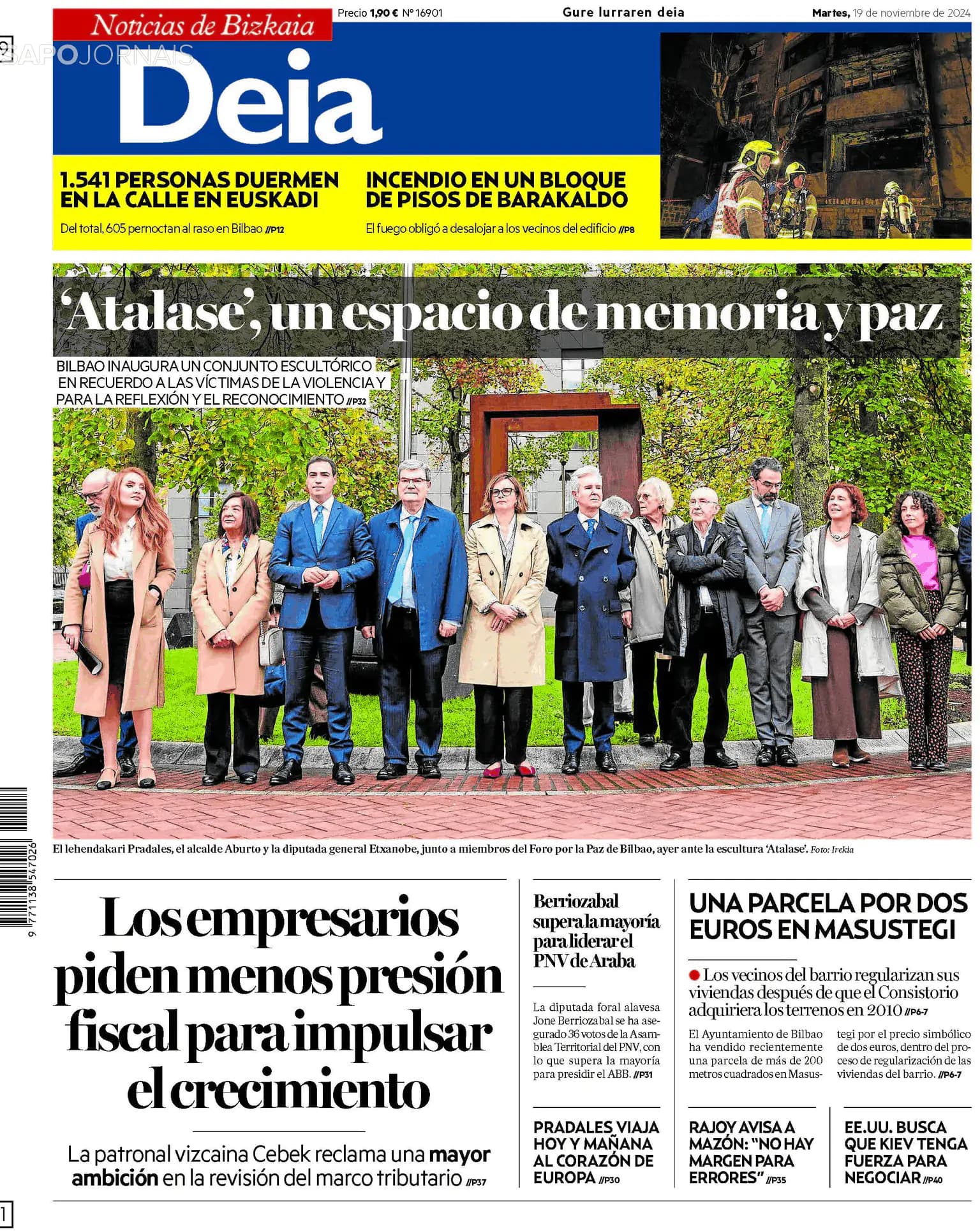 Capa Deia-Noticias de Bizkaia