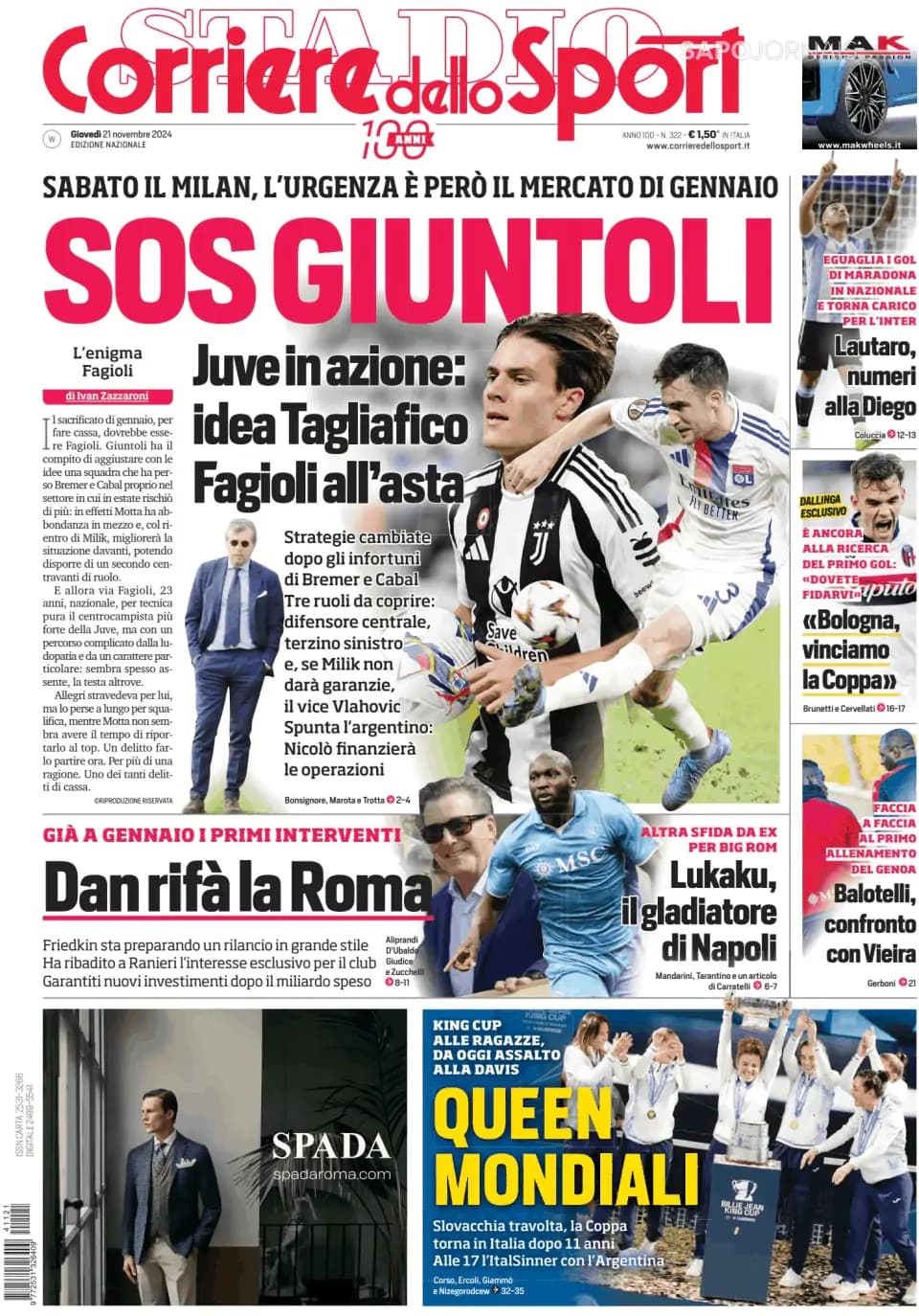 Capa Corriere dello Sport