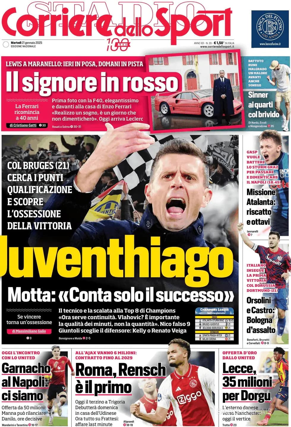 Capa Corriere dello Sport