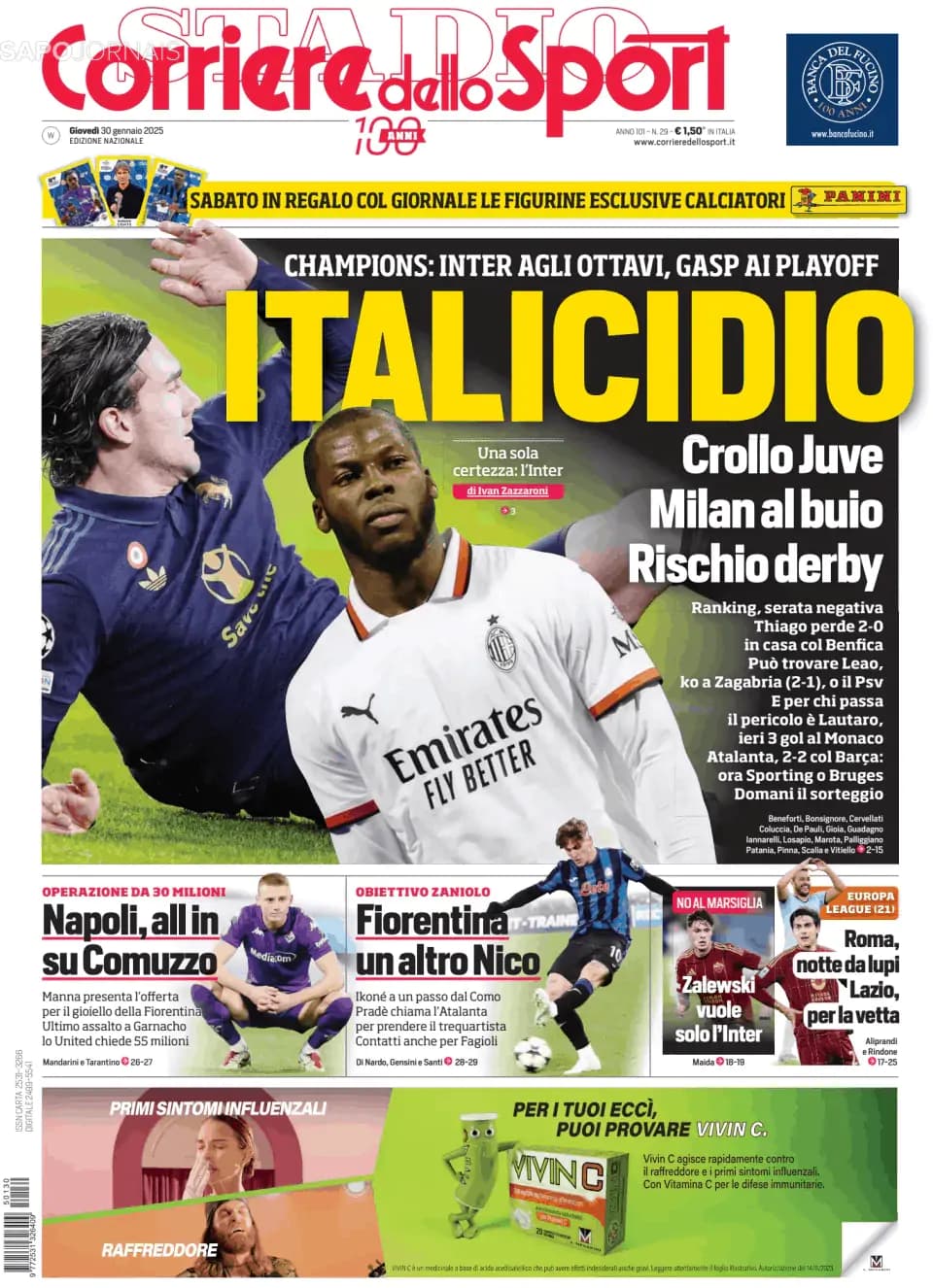 Capa Corriere dello Sport