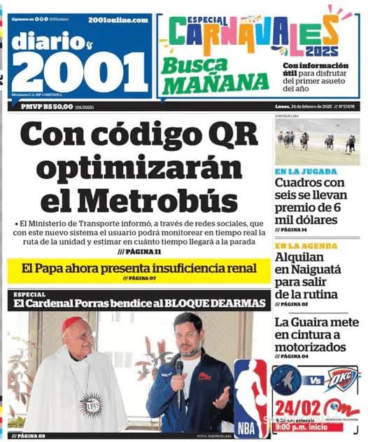 Capa Diario 2001