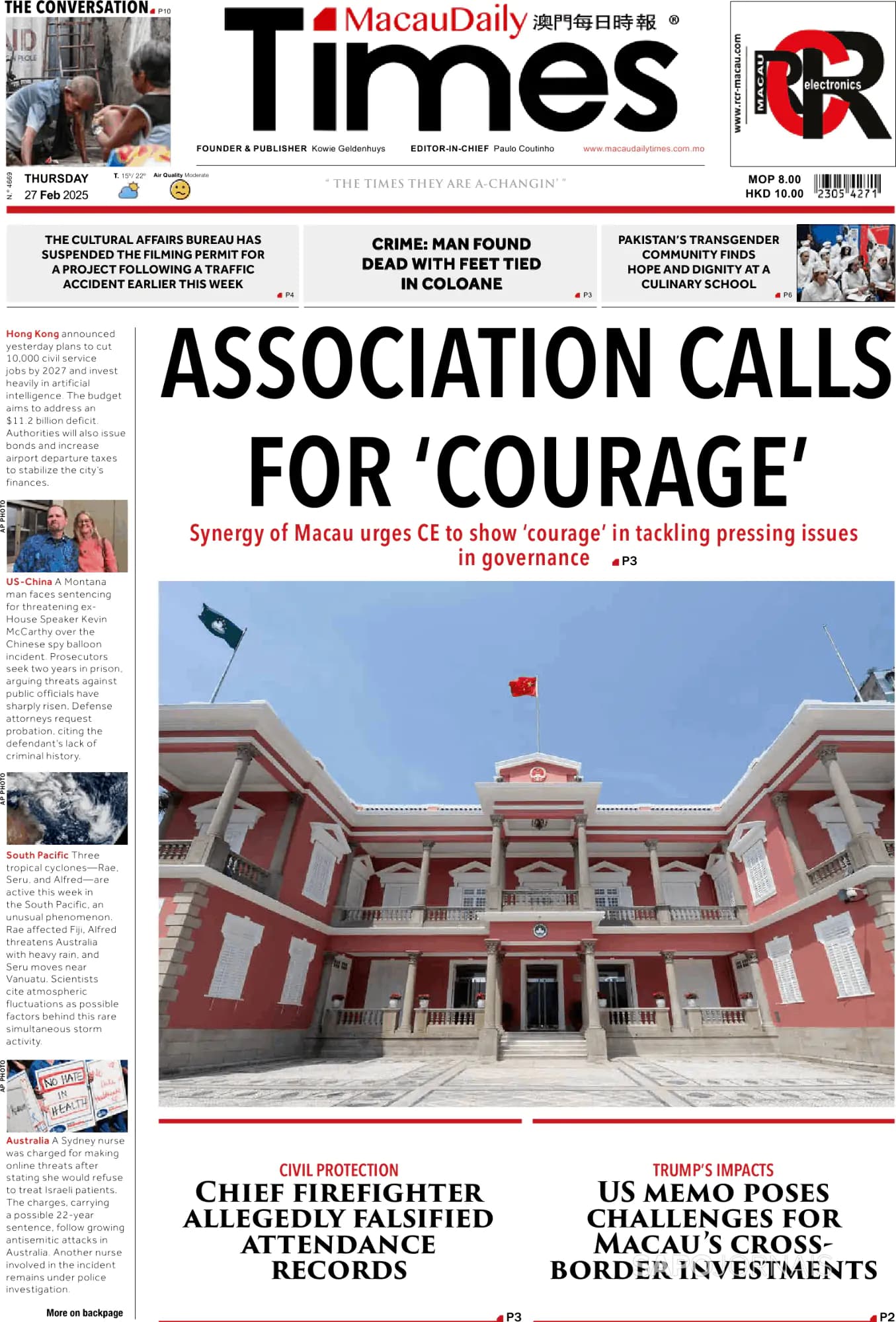 Capa Macau Daily Times