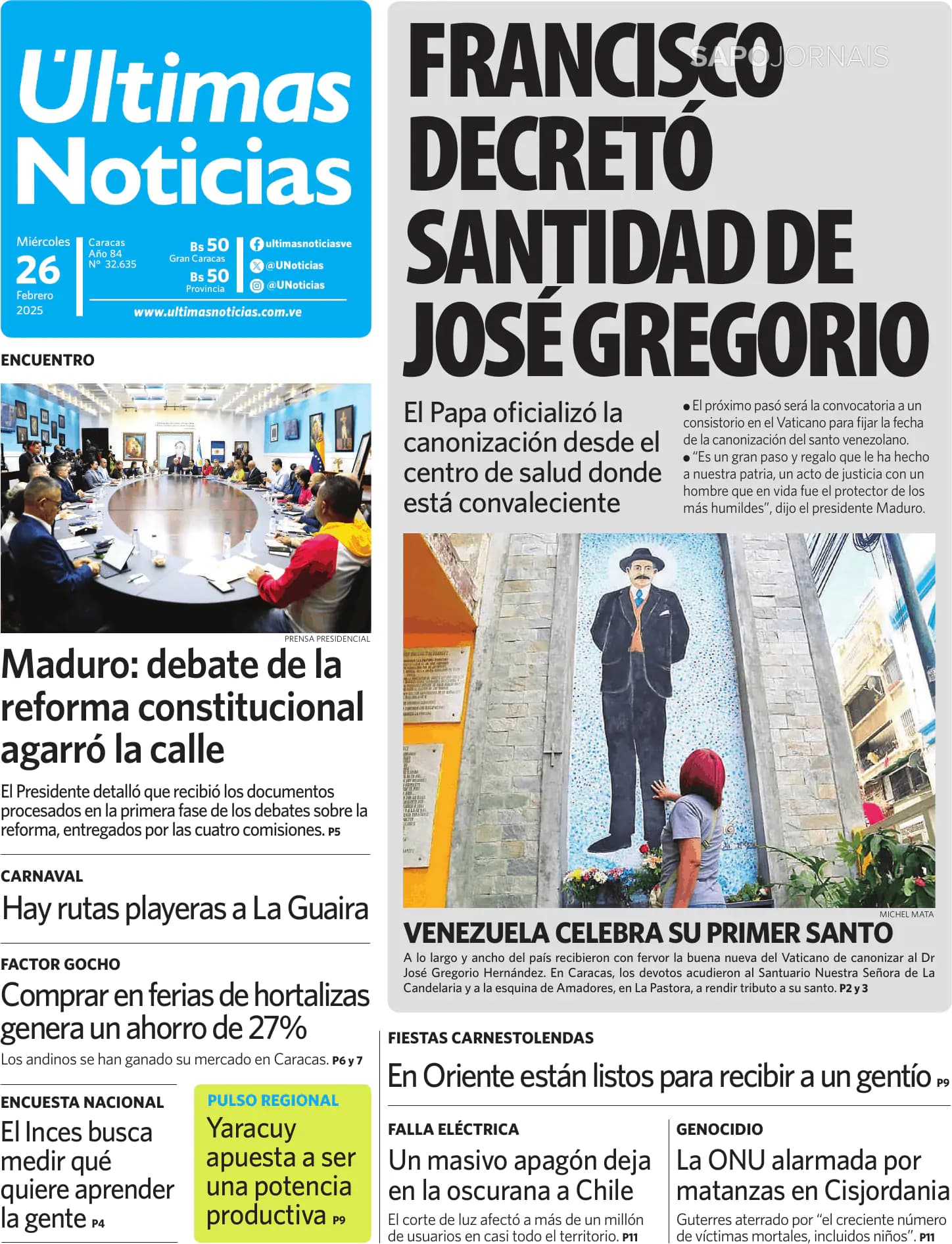 Capa Últimas Noticias