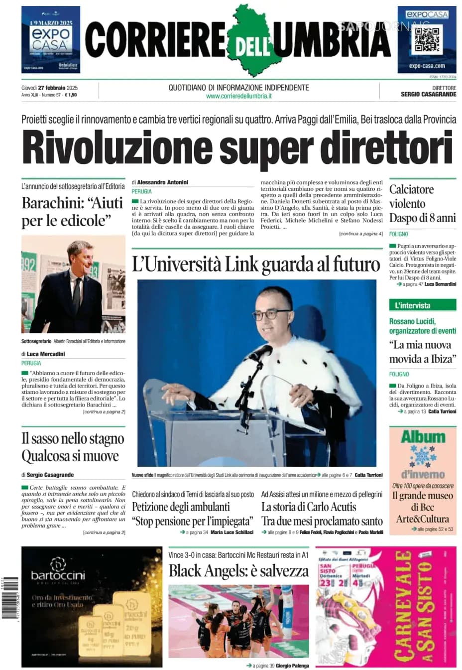 Capa Corriere dell'Umbria