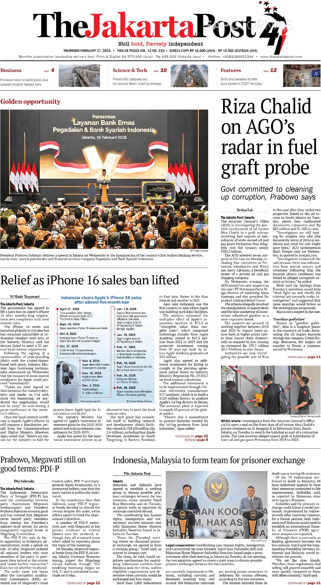 Capa The Jakarta Post