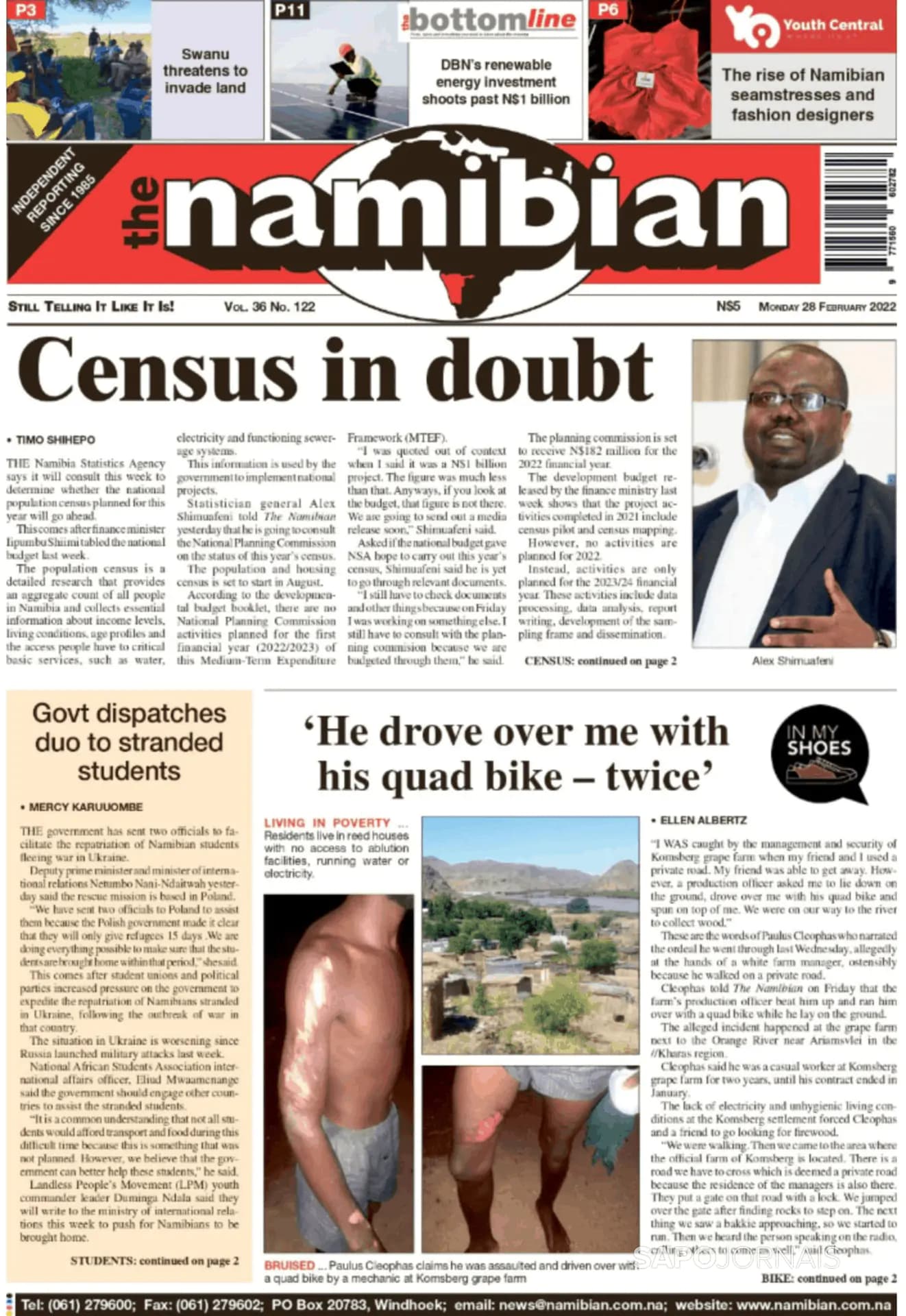 Capa The Namibian