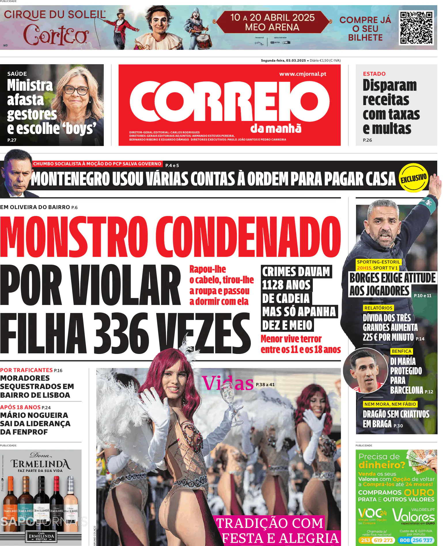 Capa Correio da Manhã