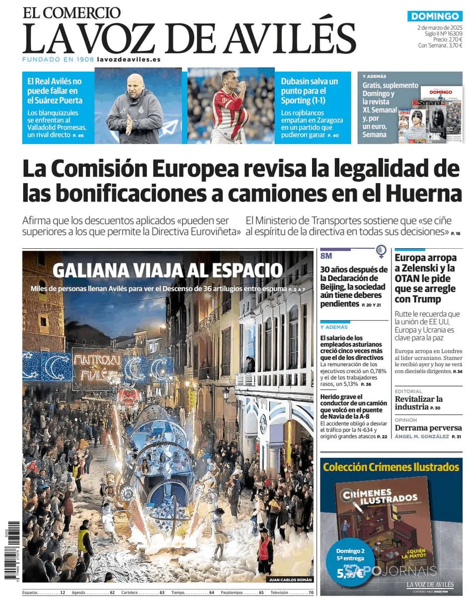 Capa El Comercio La Voz de Avilés