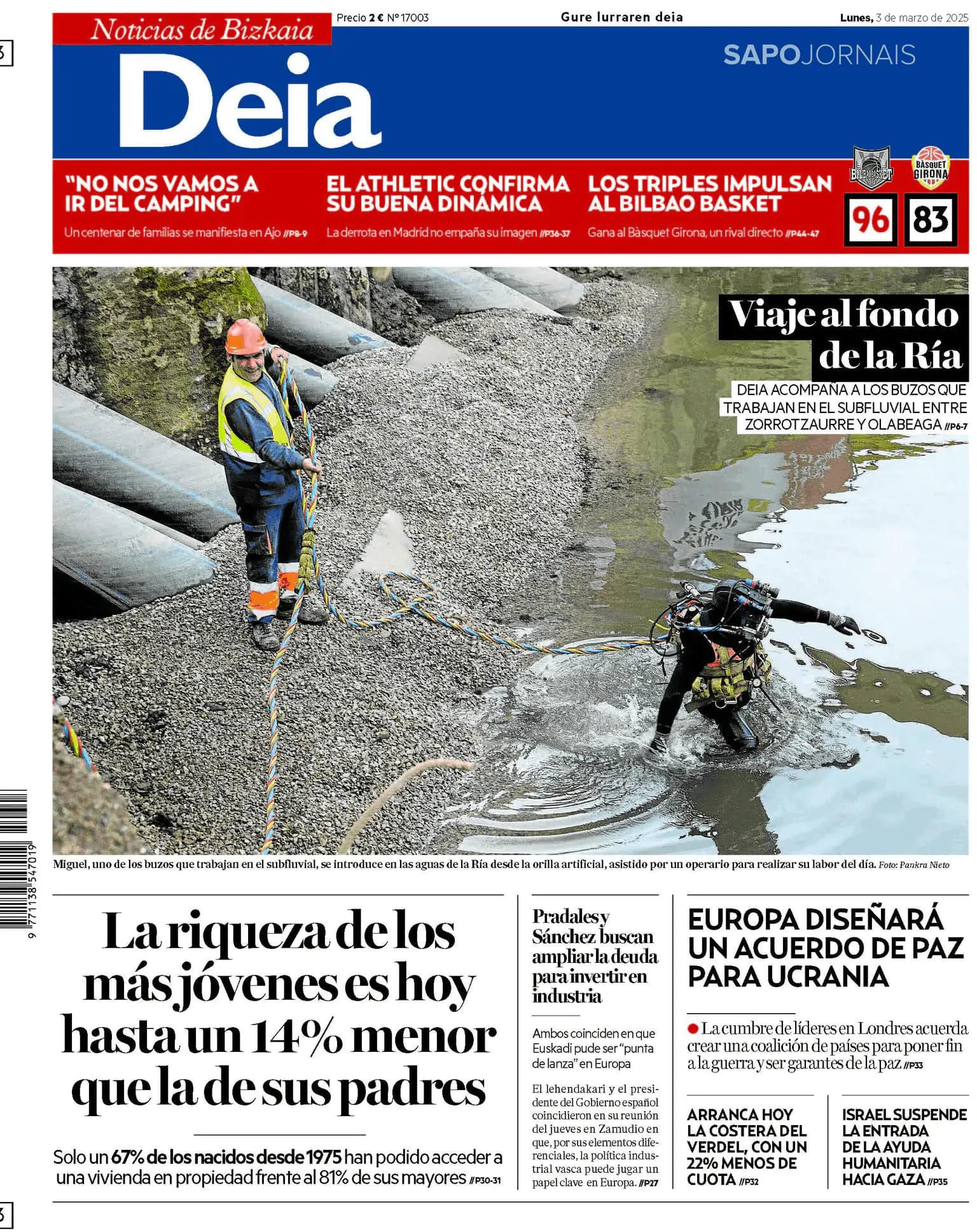 Capa Deia-Noticias de Bizkaia