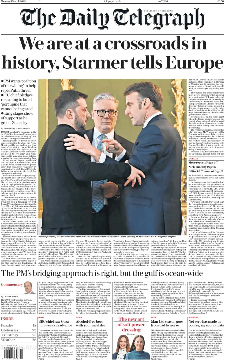 Capa The Daily Telegraph