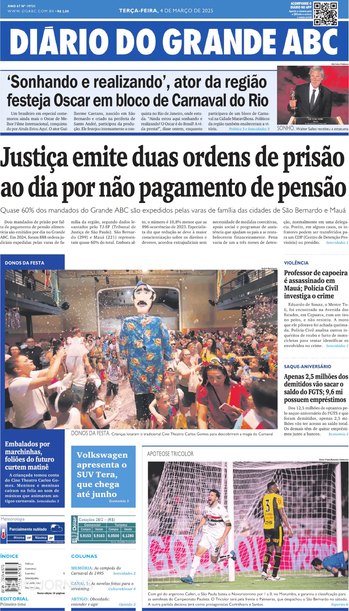 Capa Diário do Grande ABC