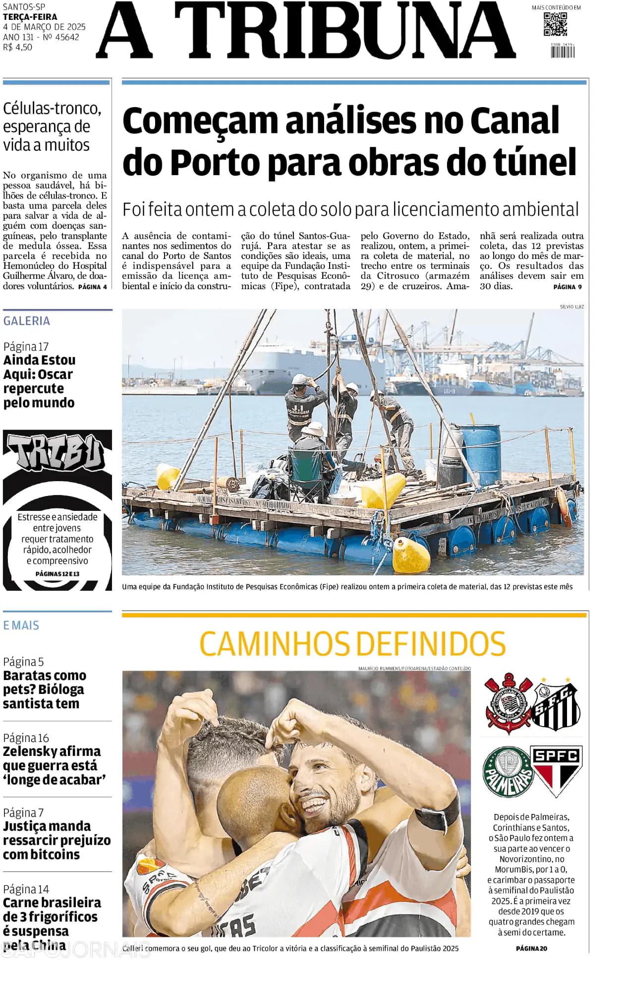 Capa A Tribuna de Santos