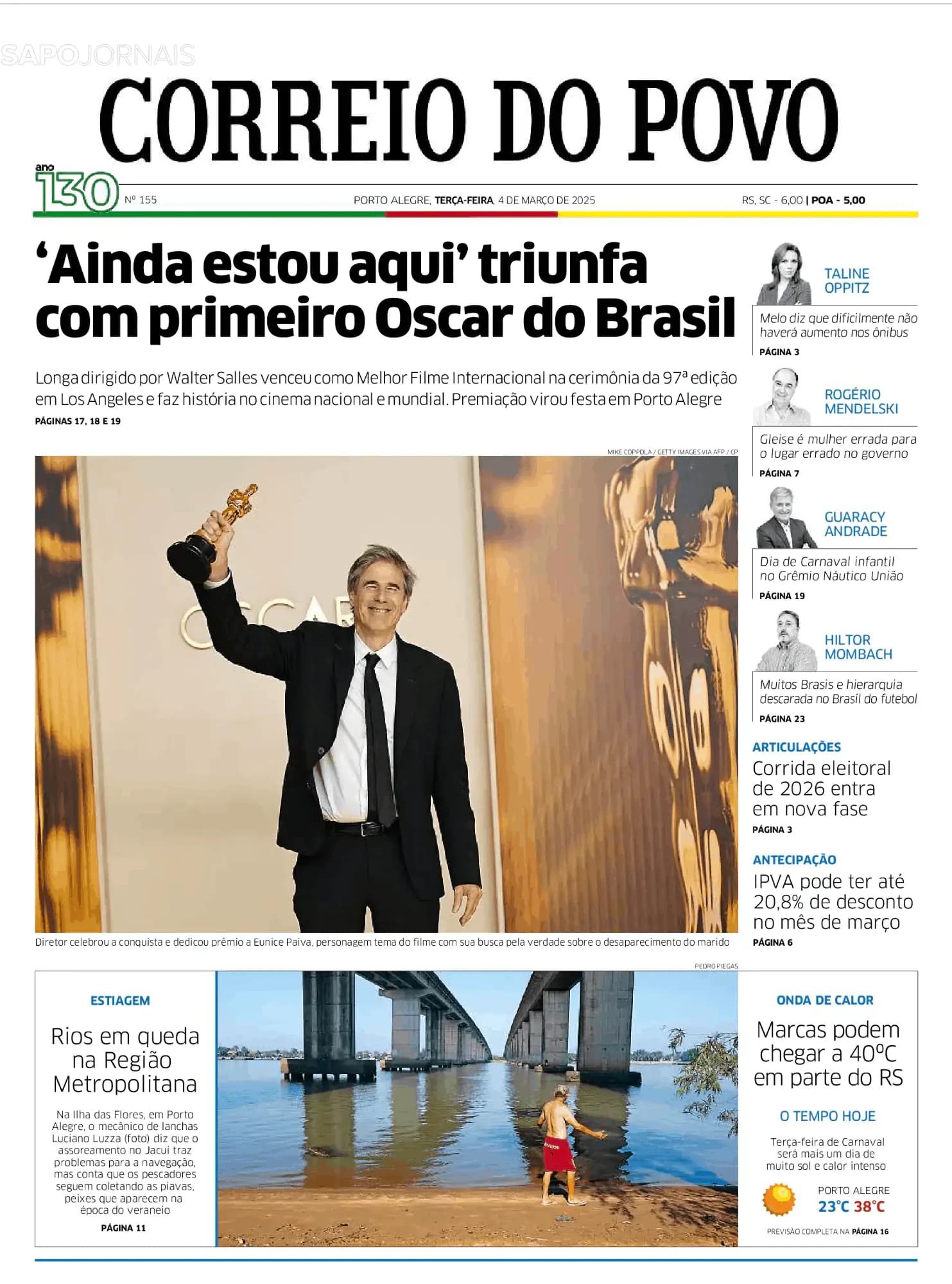 Capa Correio do Povo