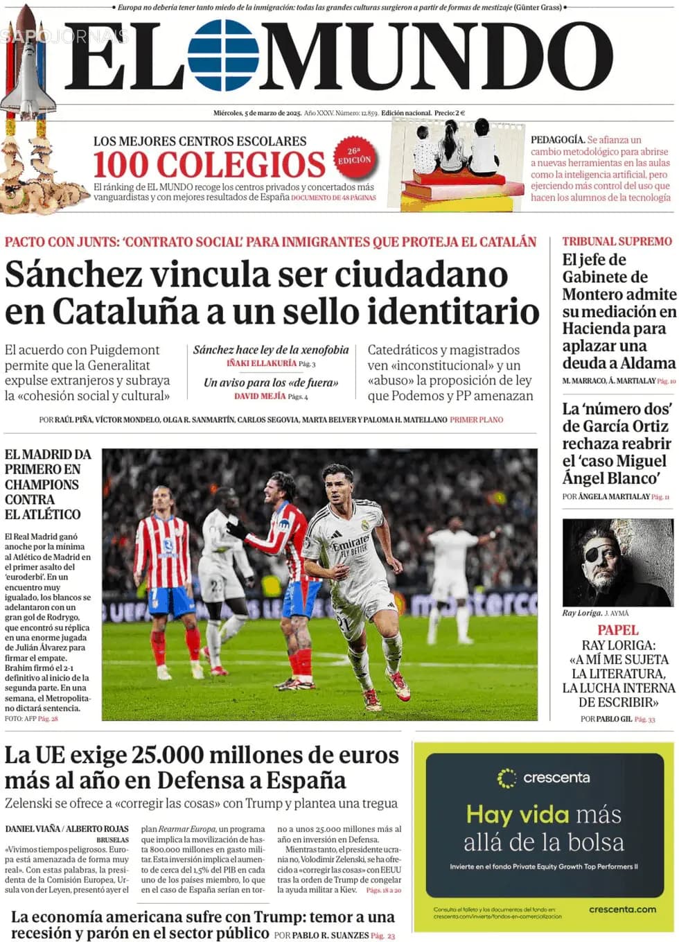 Capa El Mundo