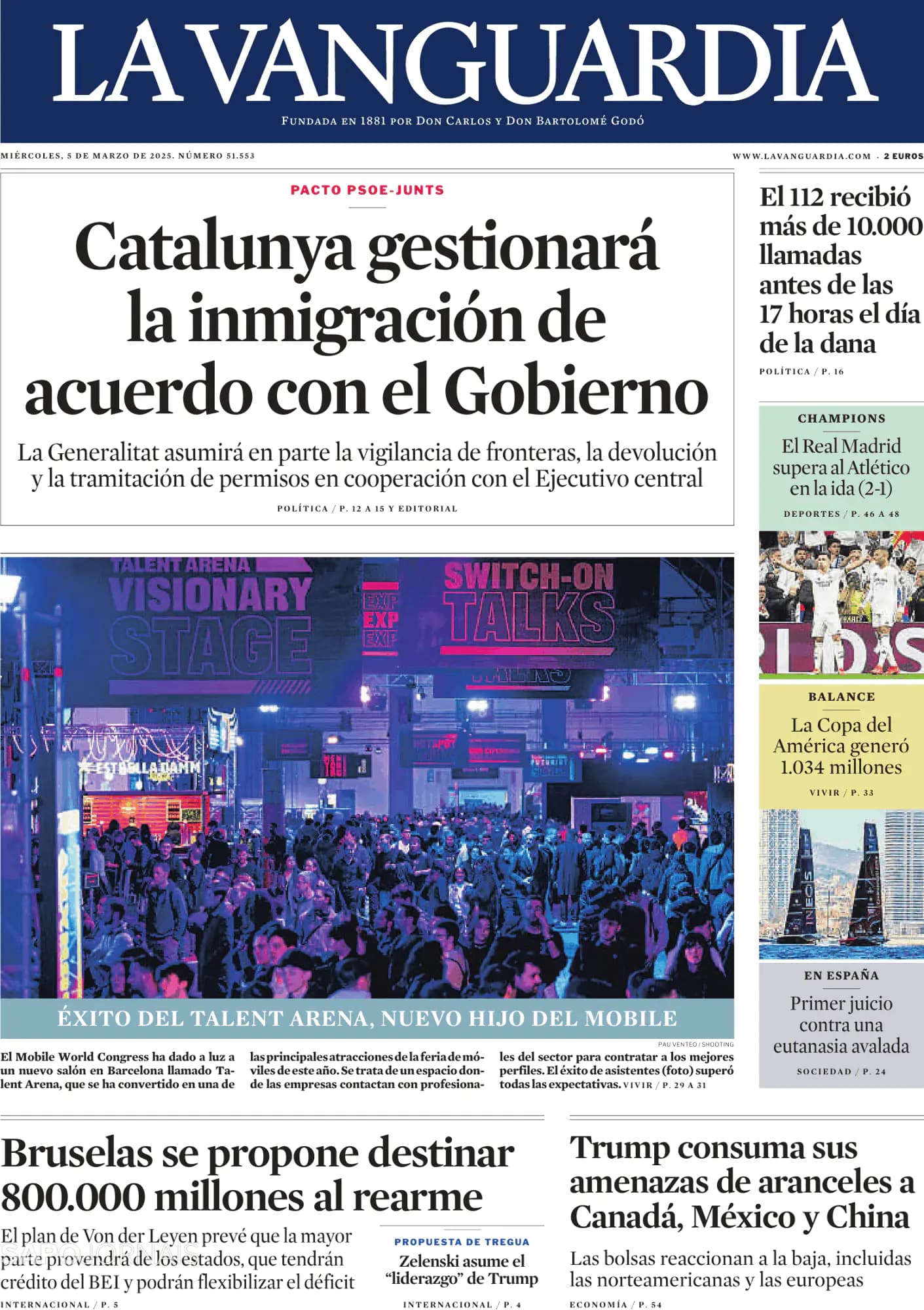 Capa La Vanguardia