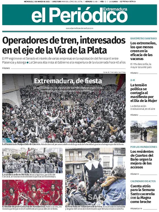 Capa El Periódico de Extremadura