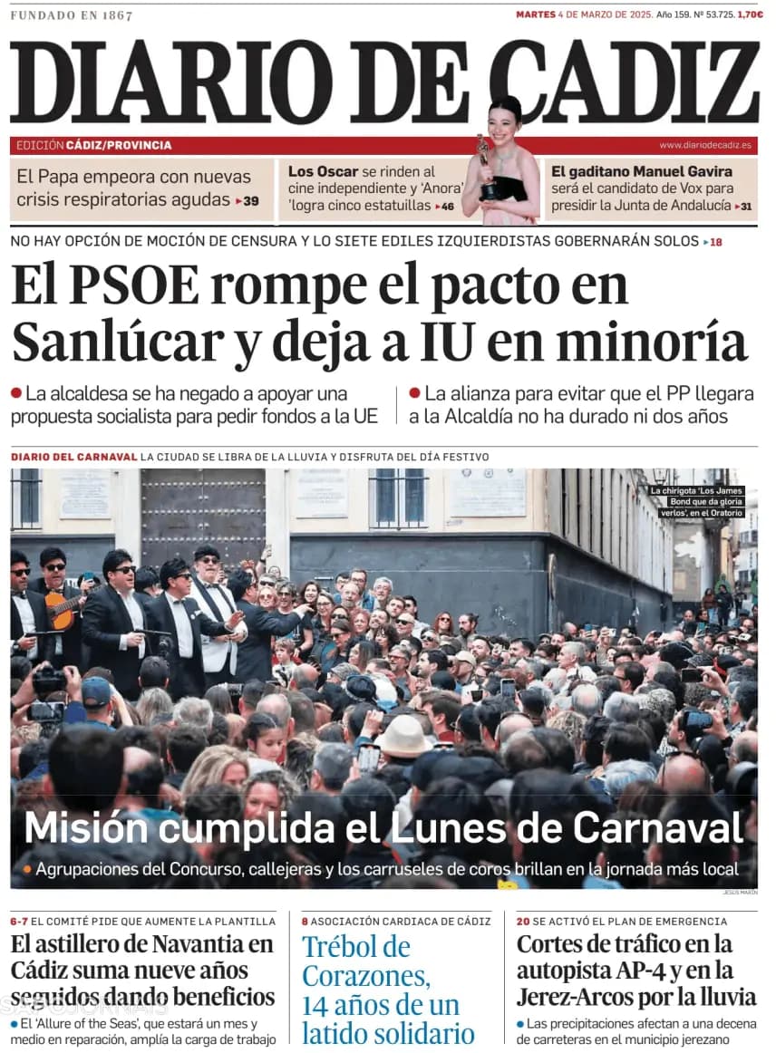 Capa Diario de Cádiz