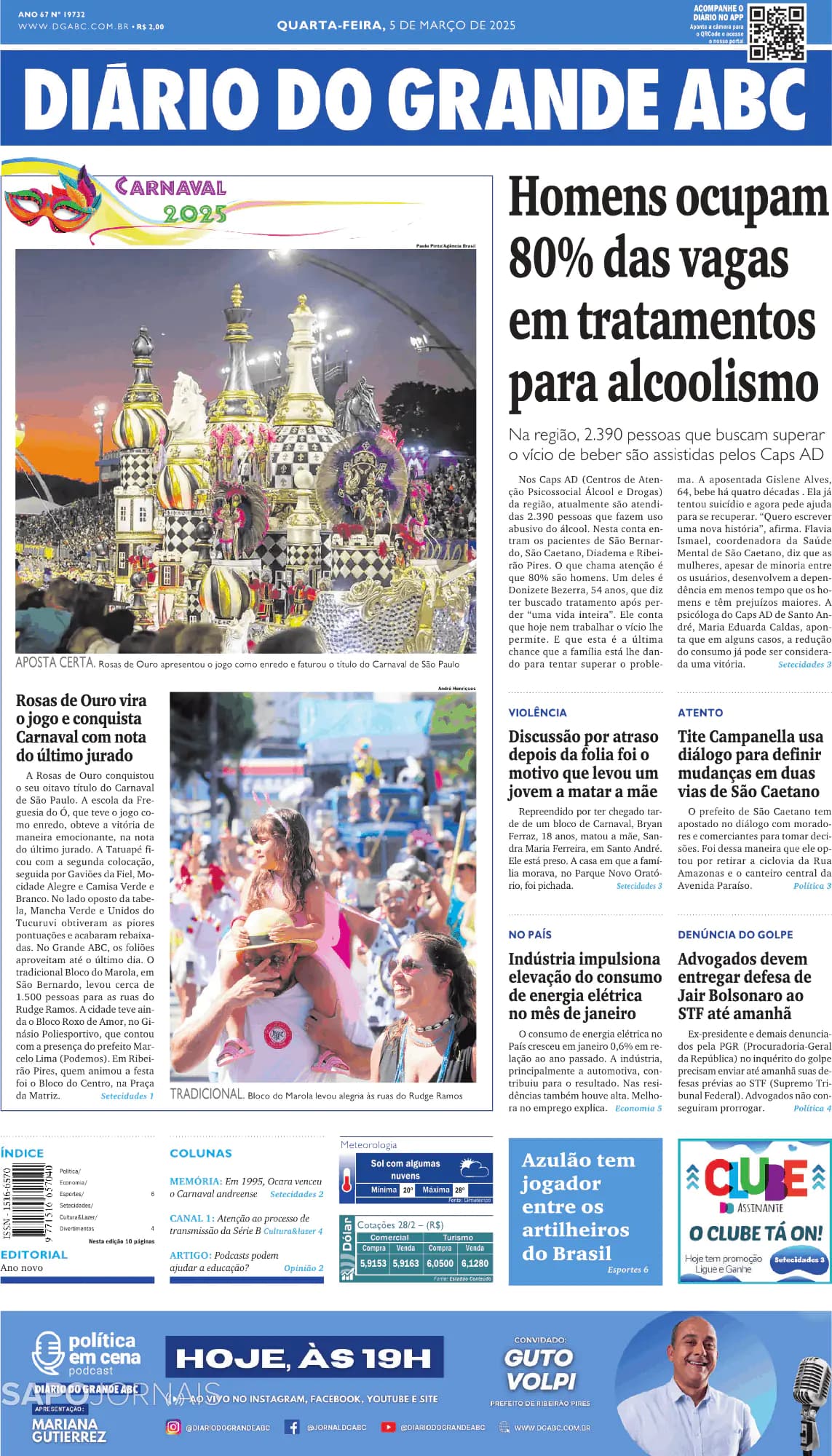 Capa Diário do Grande ABC