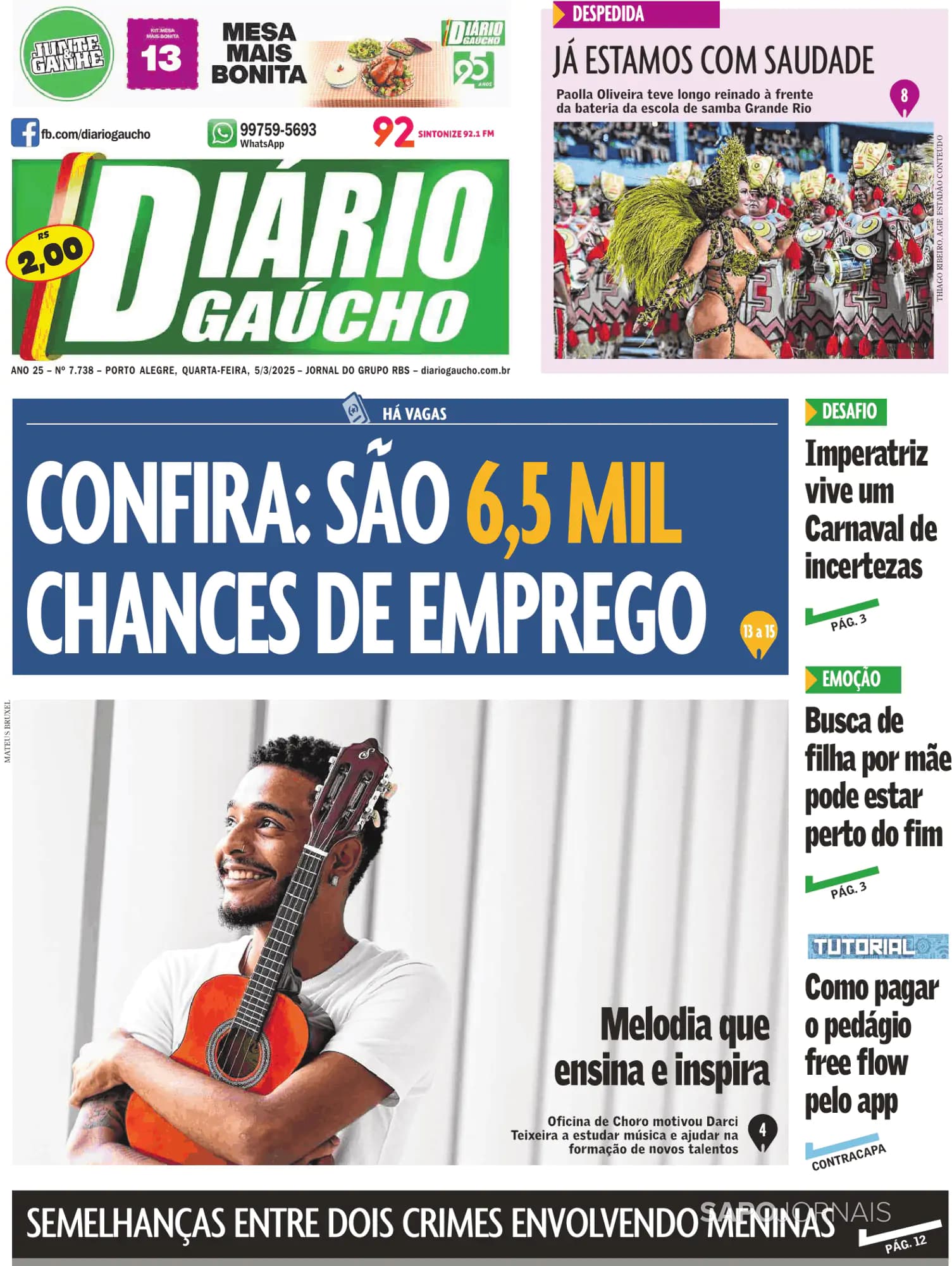 Capa Diário Gaúcho