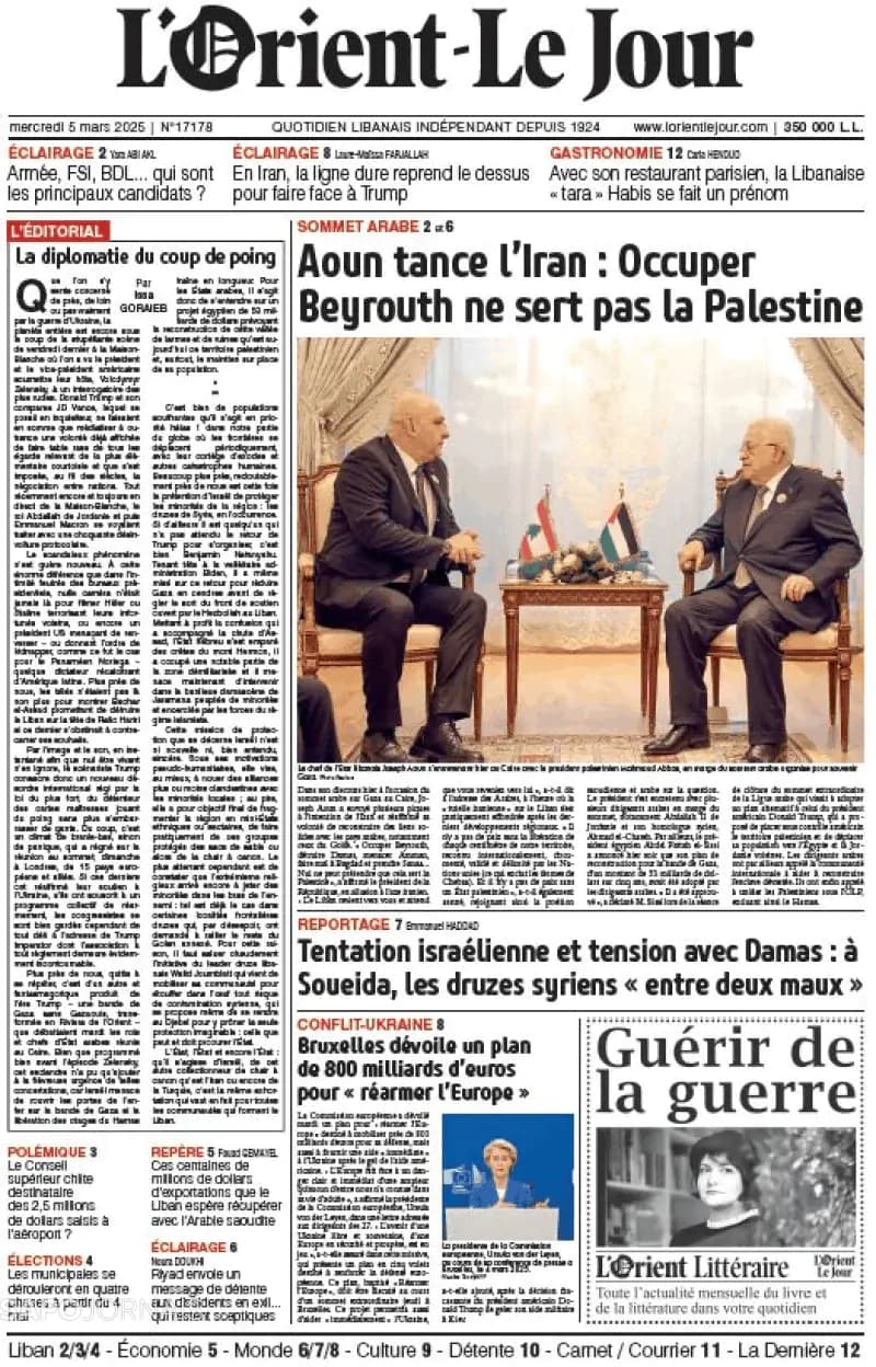 Capa L'orient le jour