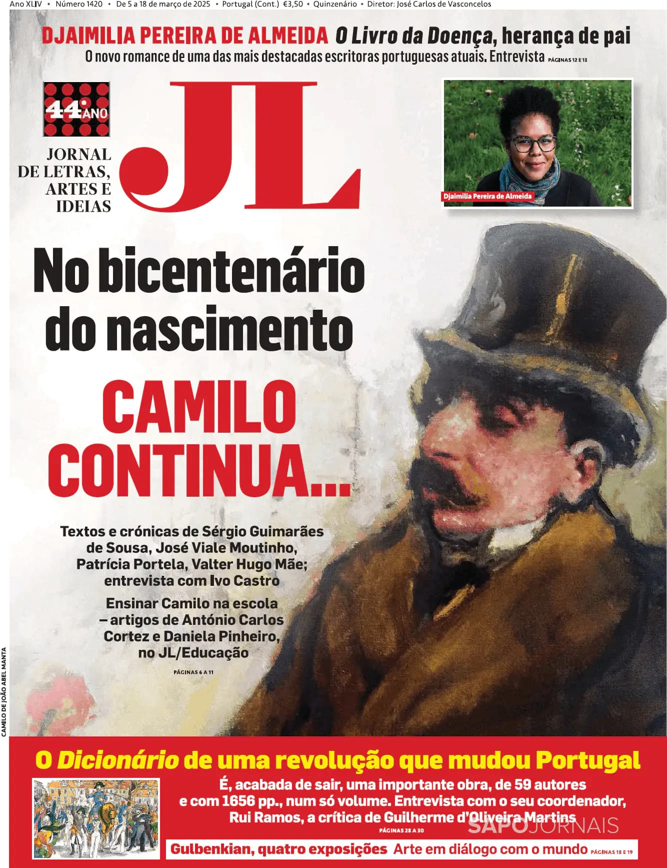 Capa Jornal de Letras