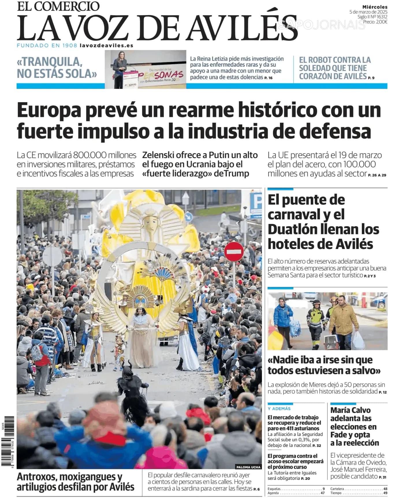 Capa El Comercio La Voz de Avilés