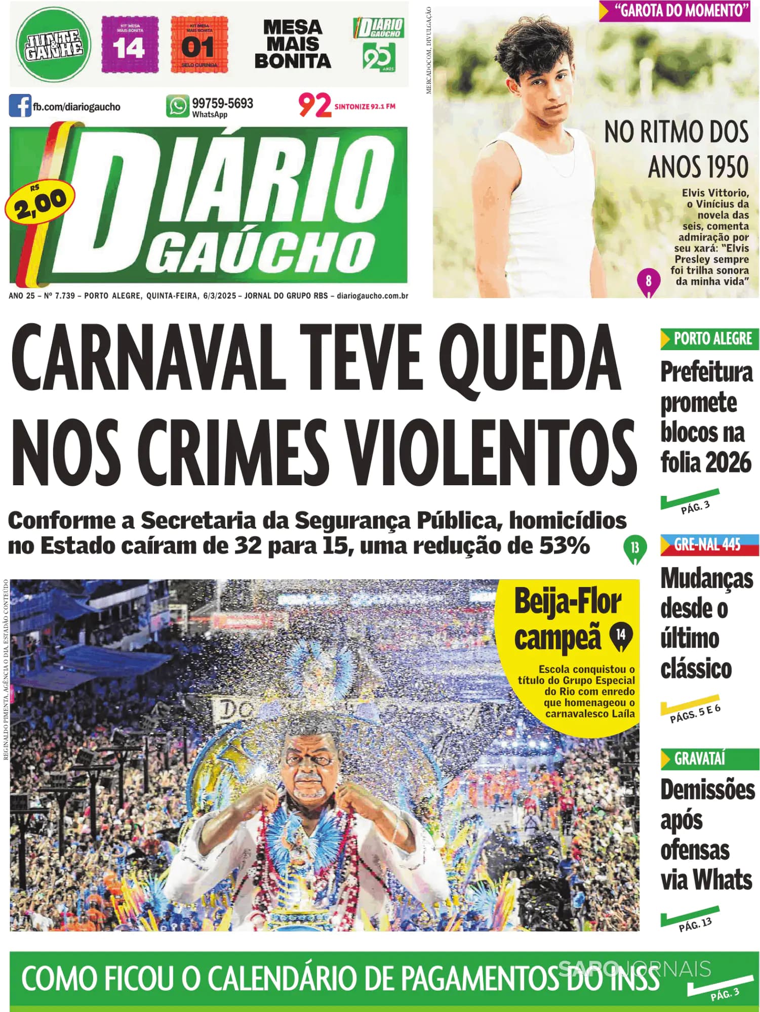 Capa Diário Gaúcho