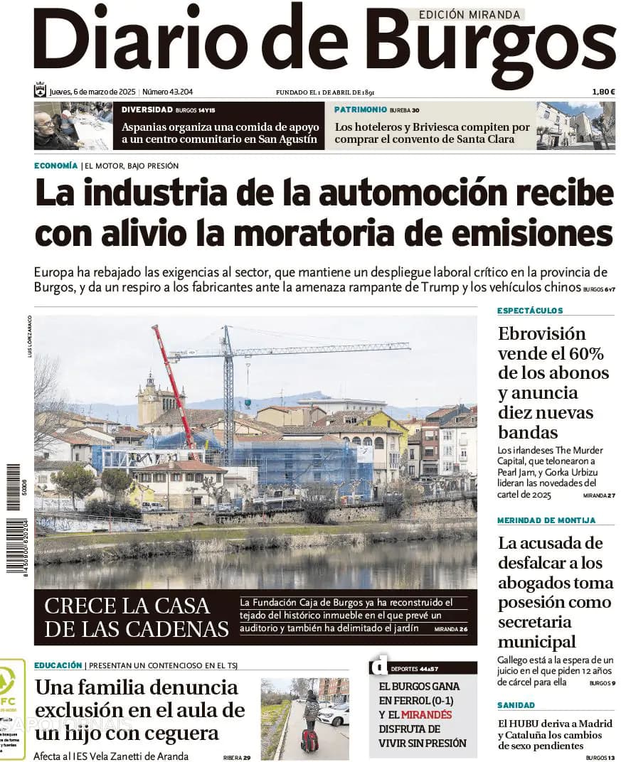 Capa Diario de Burgos