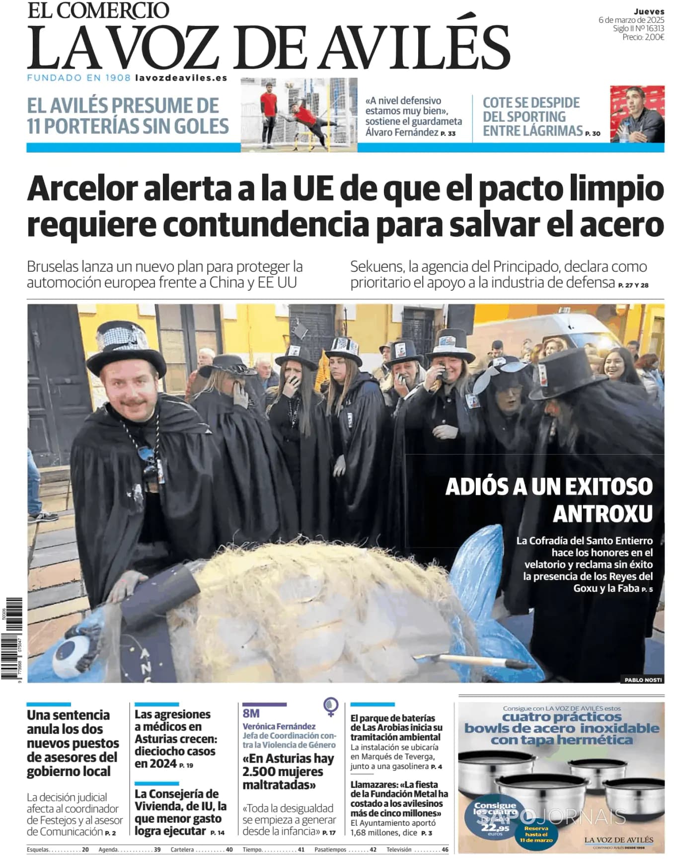 Capa El Comercio La Voz de Avilés