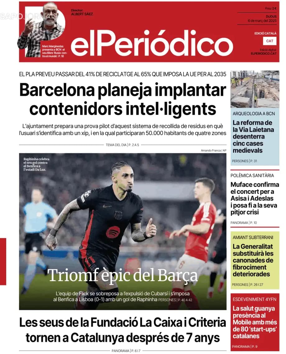 Capa El Periódico de Catalá