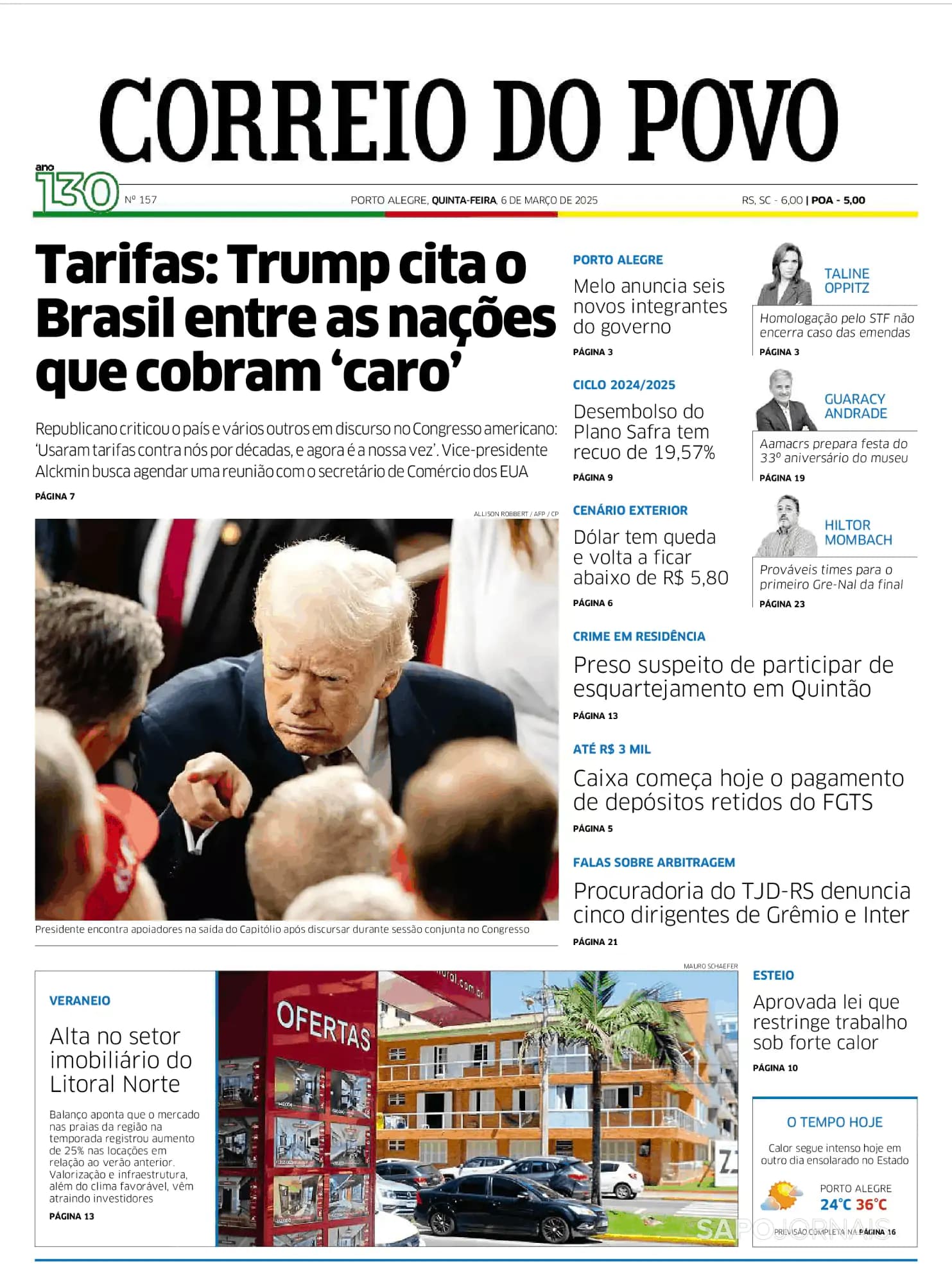 Capa Correio do Povo