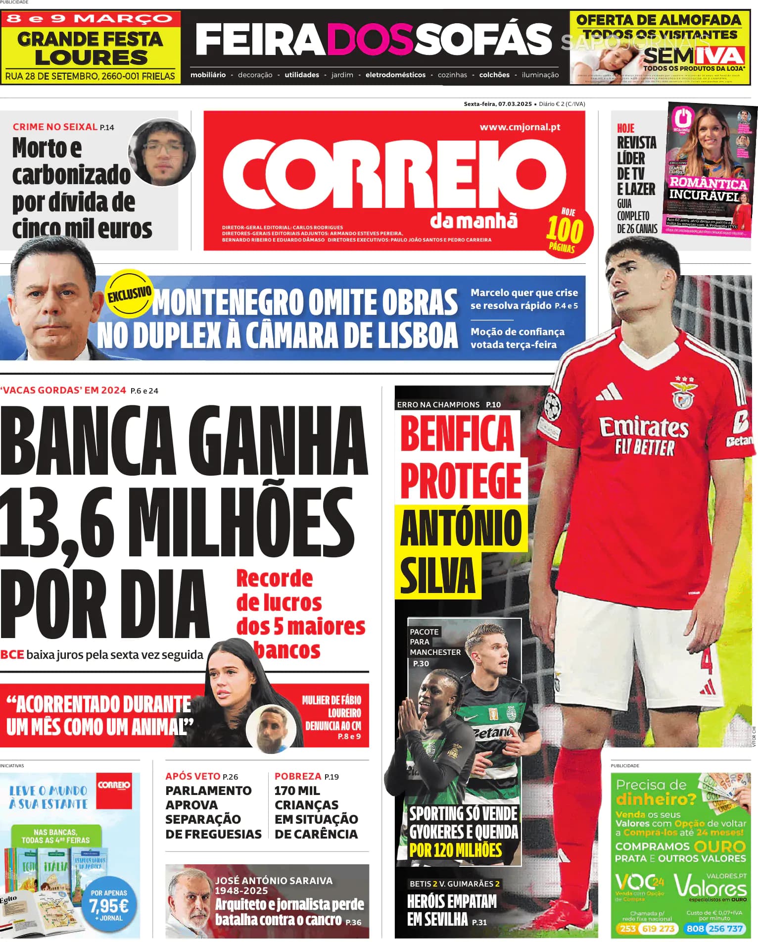 Capa Correio da Manhã