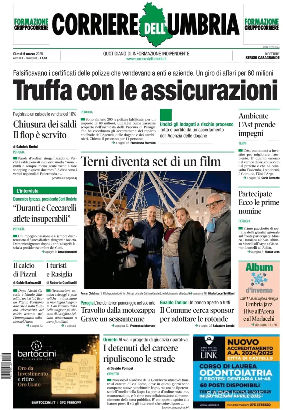 Capa Corriere dell'Umbria