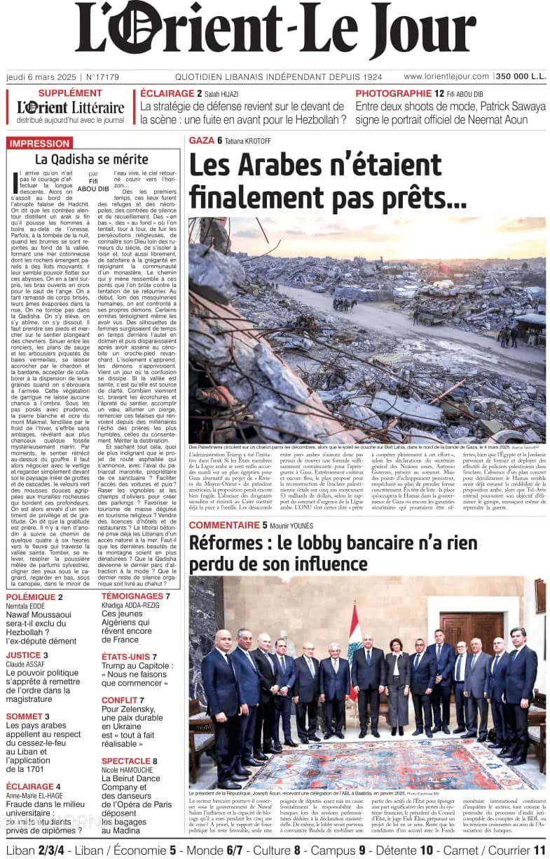 Capa L'orient le jour