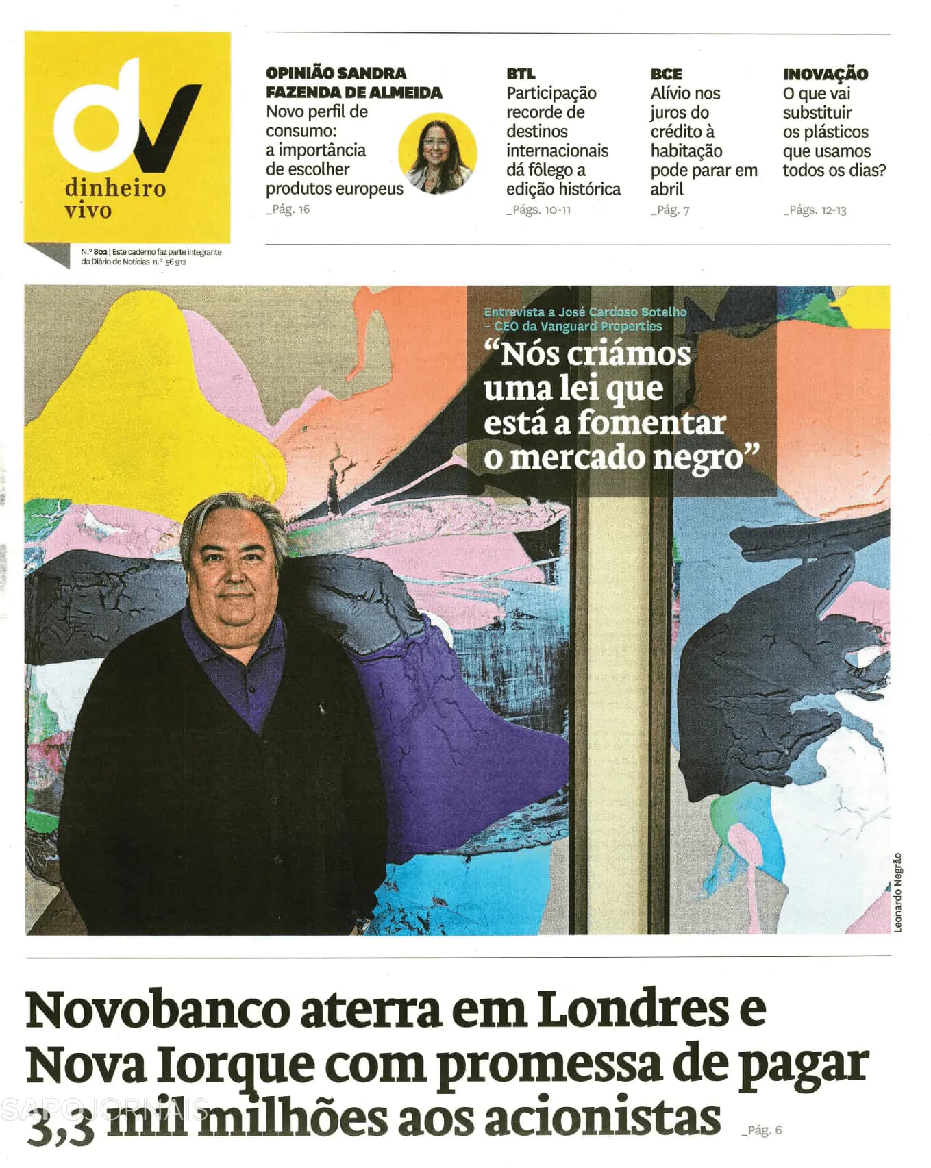 Capa Dinheiro Vivo DN/JN