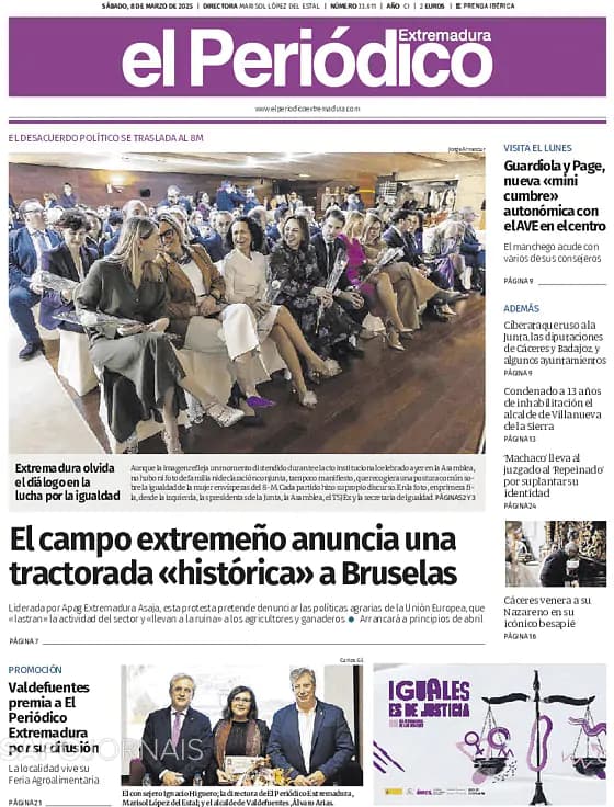 Capa El Periódico de Extremadura